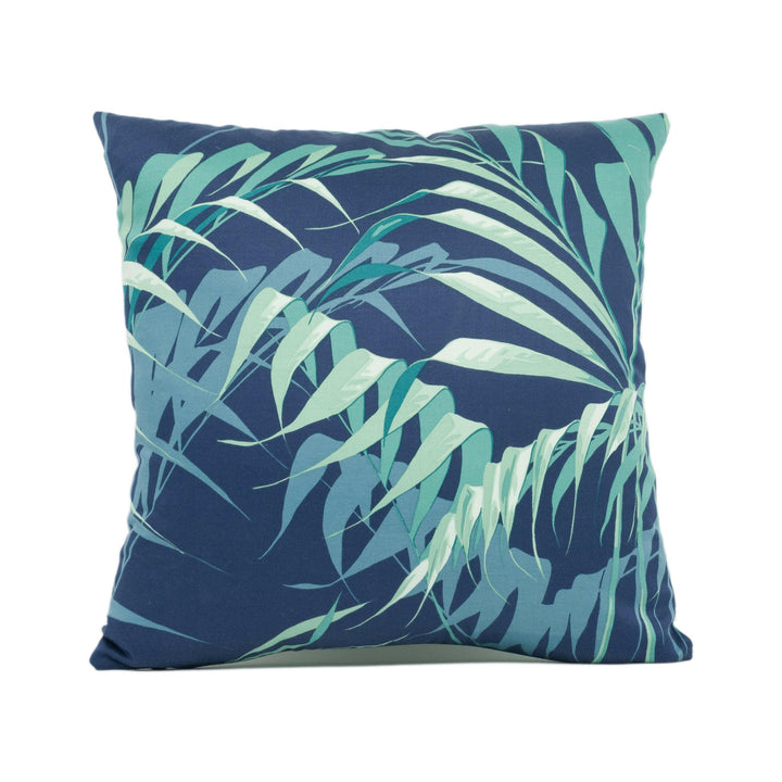 Sanderson - Palm House - Ink / Teal - Tropical Leafy Palm Tree Cushion Cover - Handmade Throw Pillow - Designer Home Décor.