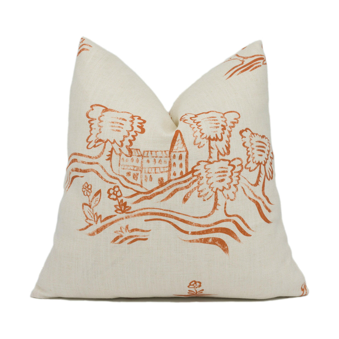 Andrew Martin - Friendly Folk - Melon Orange - Stunning Designer Cushion Cover Home Decor Throw Pillow.
