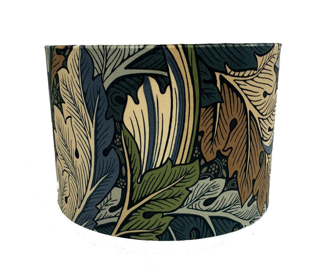 William Morris - Acanthus - Slate Blue / Thyme Velvet - Lampshade Stunning Handmade.