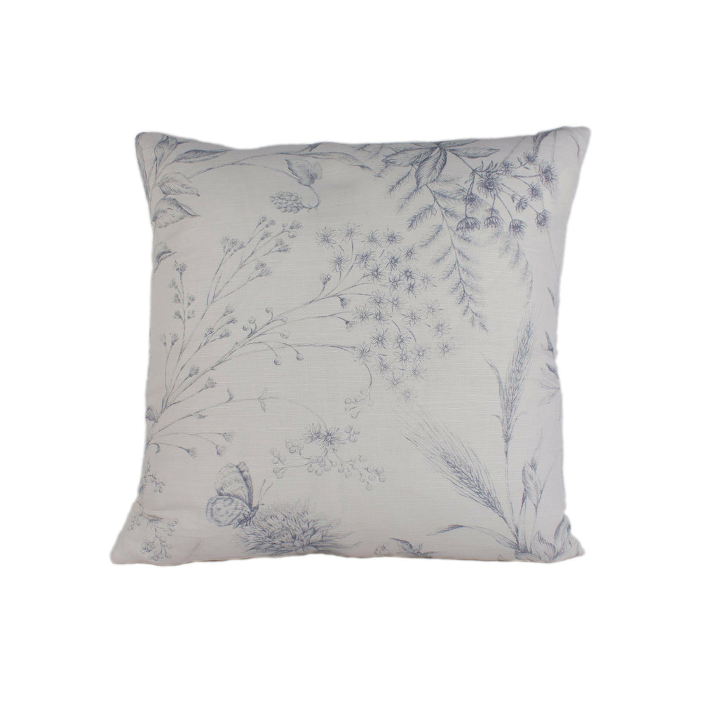 Ralph Lauren - Fern Toile - Charcoal Blue / White - Stunning Designer Cushion Cover Home Décor Throw Pillow.