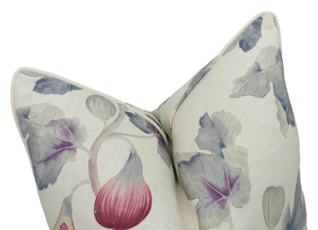 Sanderson - Harvest Fig - Chalk / Orchid - Cushion Cover Throw Pillow Designer Home Decor.