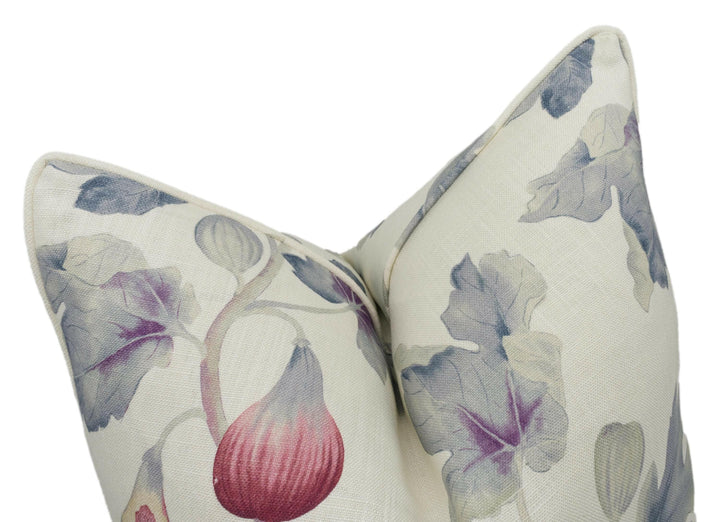 Sanderson - Harvest Fig - Chalk / Orchid - Cushion Cover Throw Pillow Designer Home Decor.