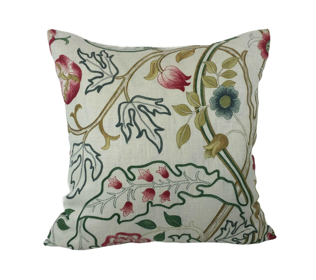 William Morris - Mary Isobel - Pink / Ivory - Cushion Cover Throw Pillow Designer Home Decor.