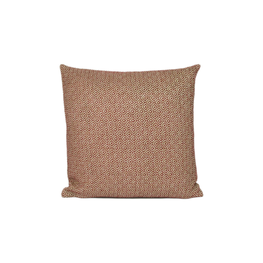 Sanderson - Linden - Russet - Rustic Small Scale Geometric Cushion Cover - Handmade Throw Pillow - Designer Home Décor.