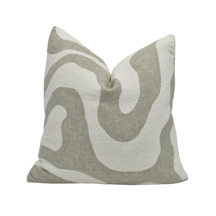 Prestigious Textiles - Sigrid - Frost - Groovy Designer Cushion Cover - Scandi Throw Pillow - Custom Pillow Cover - Abstract Wavy Cushion.