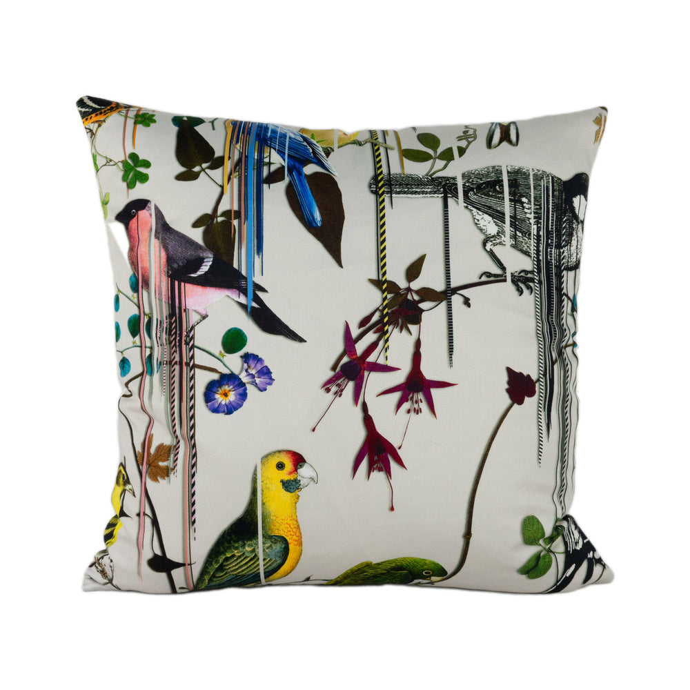 Christian Lacroix for Designers Guild - Birds Sinfonia - Jonc - Expressive Bird Iconic Designer Botanical Cushion Cover - Luxury Pillow.