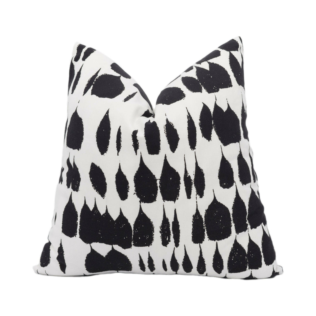 Schumacher - Queen of Spain - Black - Painterly Mid-Century Designer Cushion Cover - Handmade Throw Pillow - Luxury Home Decor.