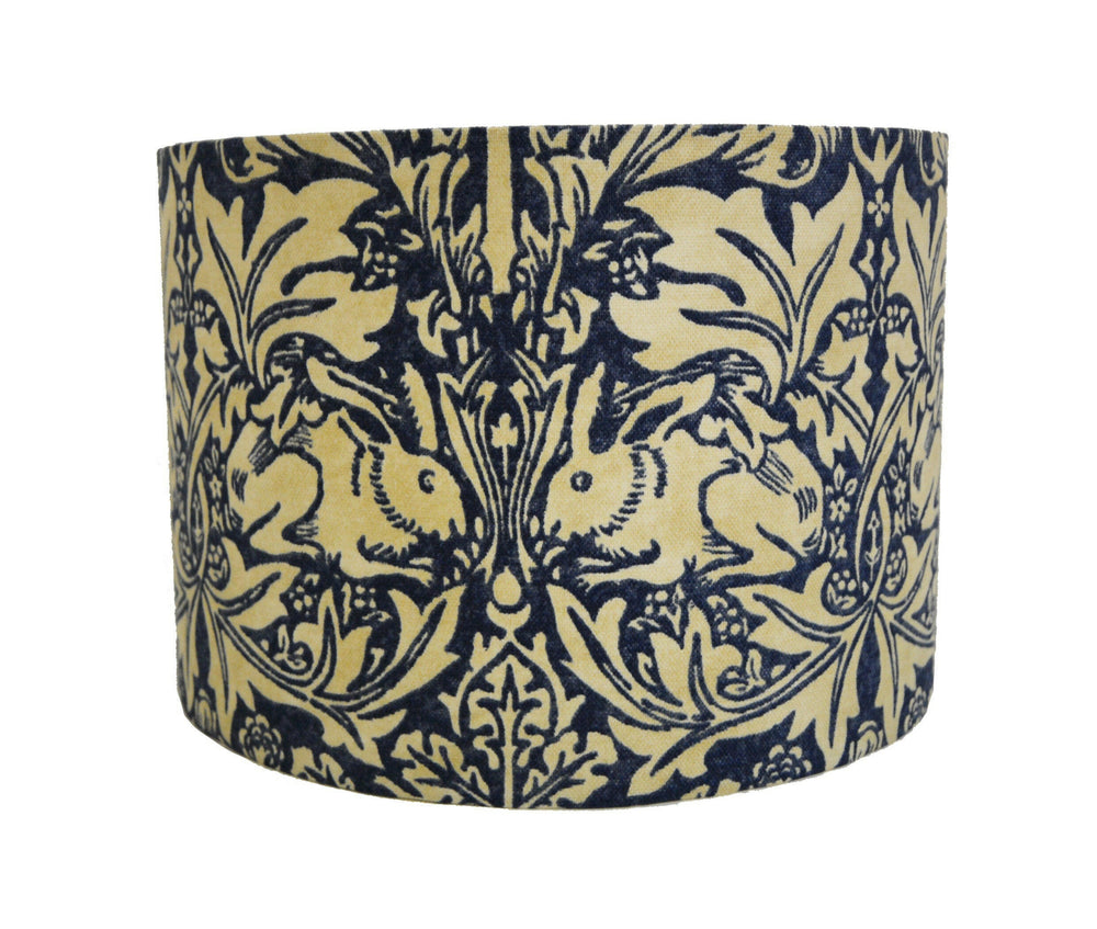 William Morris - Brer Rabbit - Indigo / Vellum - Lampshade Stunning Handmade.