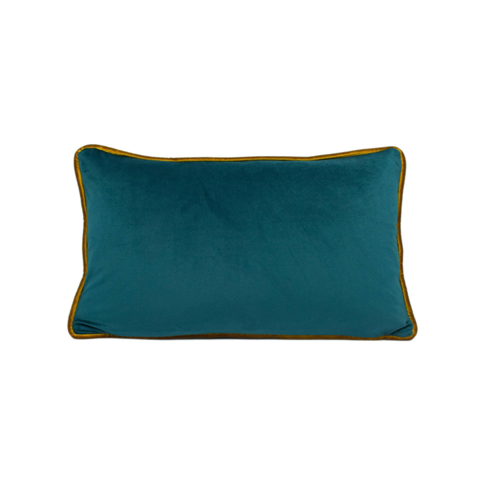 Designer Velvet Stunning Teal Cushion Covers Pillow Throw with contrast Piping.