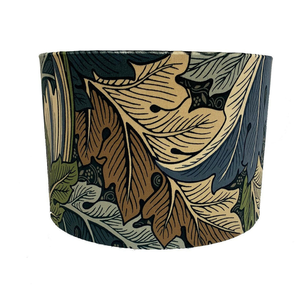 William Morris - Acanthus - Slate Blue / Thyme Velvet - Lampshade Stunning Handmade.