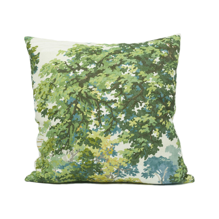 Sanderson - Ancient Canopy - Sap Green - Large Scale Impressionist Tree Print Cushion Cover - Handmade Throw Pillow - Designer Home Décor.