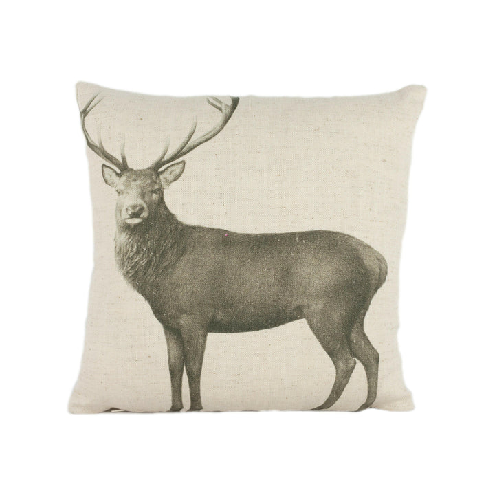 Sanderson - Evesham Deer - Linen / Chalk - Cushion Cover Throw Pillow Designer Home Decor.