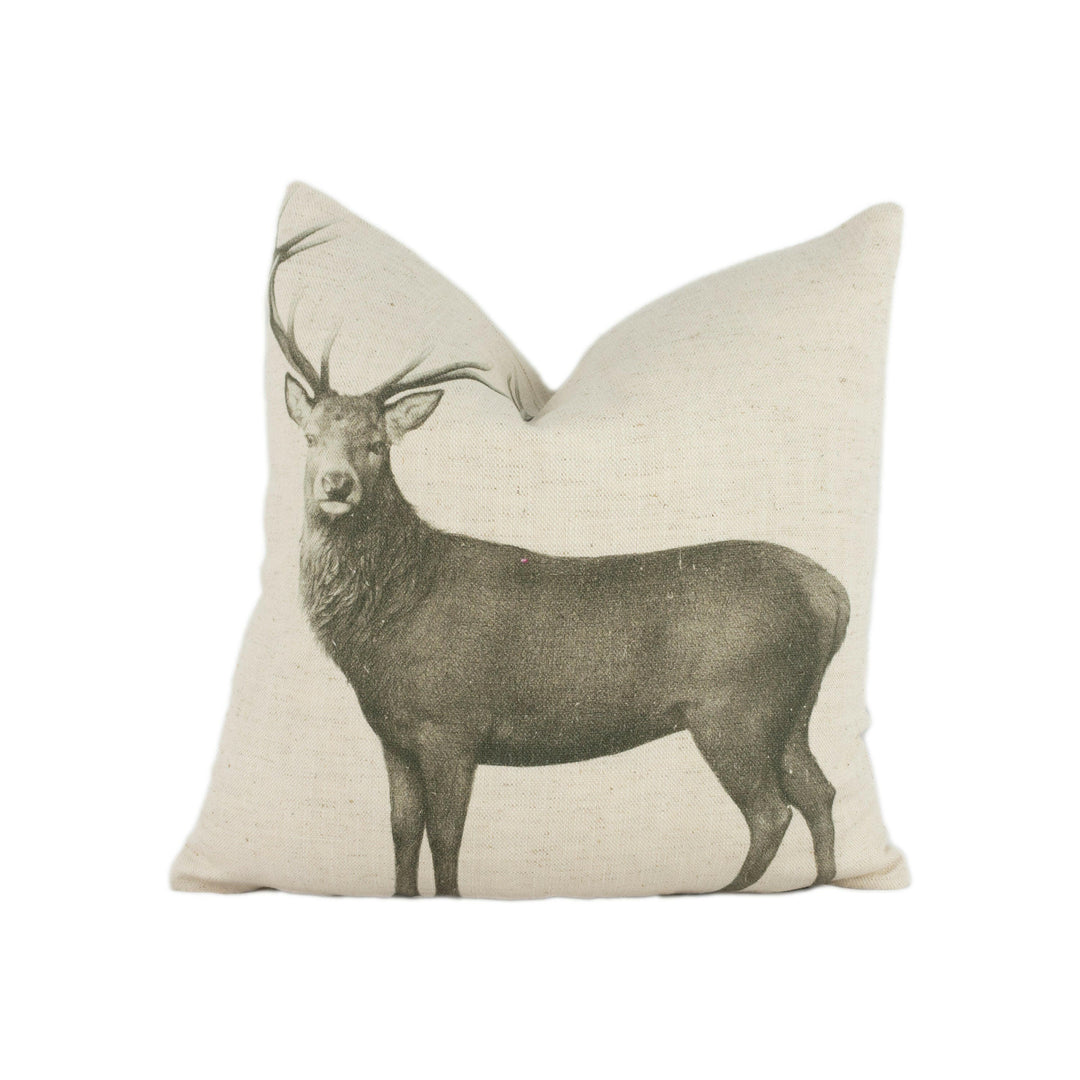 Sanderson - Evesham Deer - Linen / Chalk - Cushion Cover Throw Pillow Designer Home Decor.