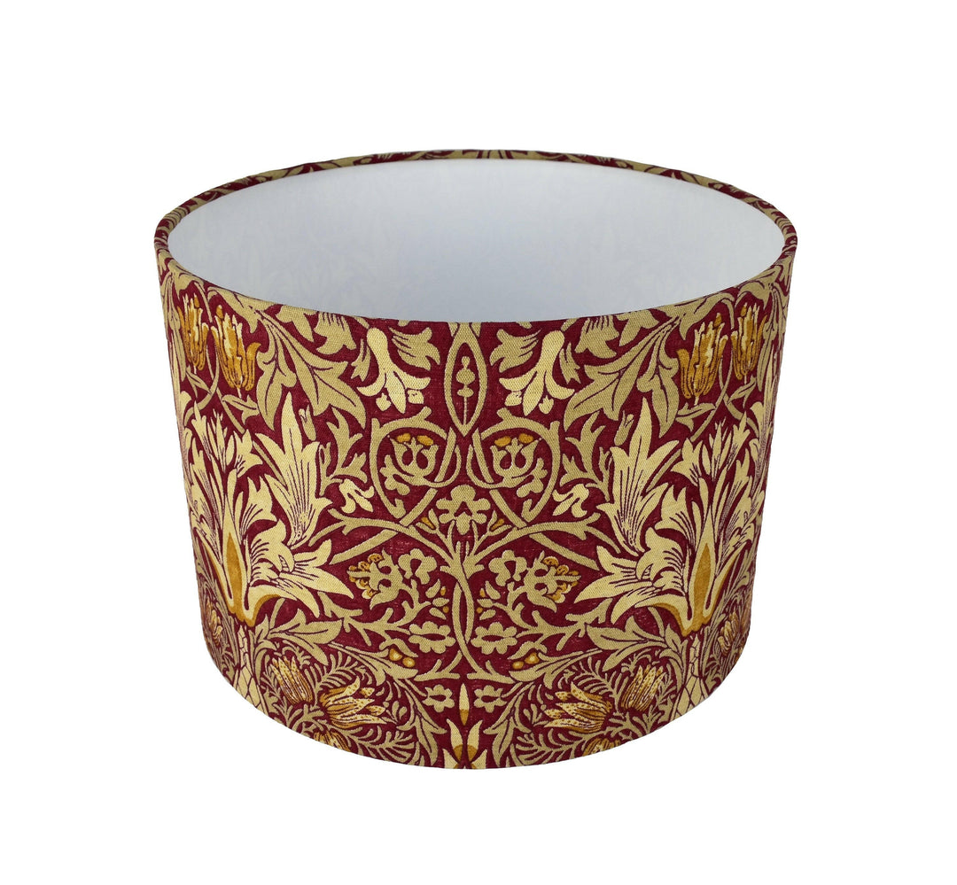 William Morris - Snakeshead - Claret / Gold - Lampshade Stunning Handmade.