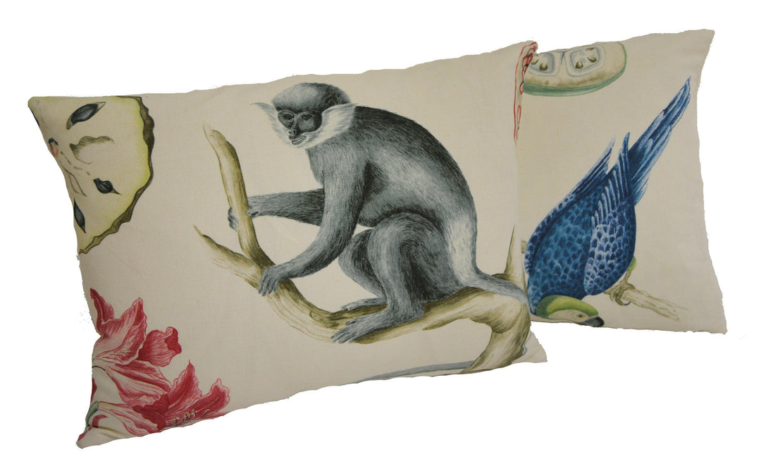 Sanderson - Capuchins - Chintz - Cushion Cover Throw Pillow Designer Home Decor.