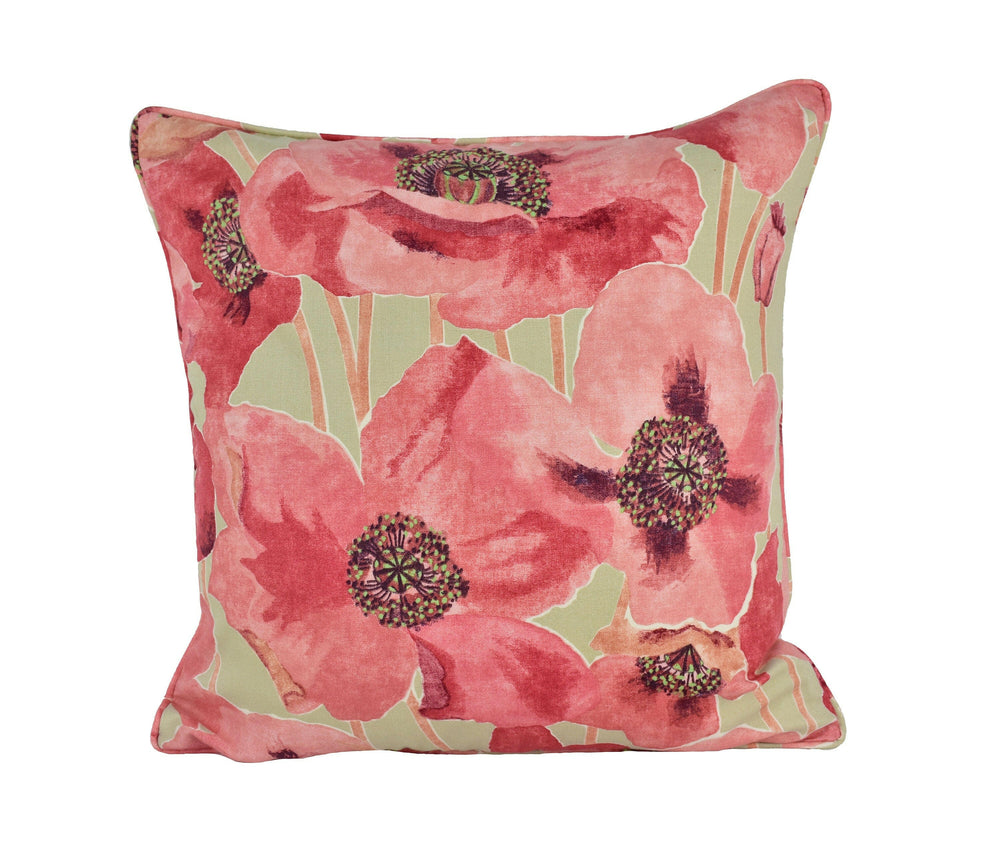 Sanderson - Embleton - Claret / Linen - Self Piped Cushion Cover Throw Pillow Designer Home Decor.