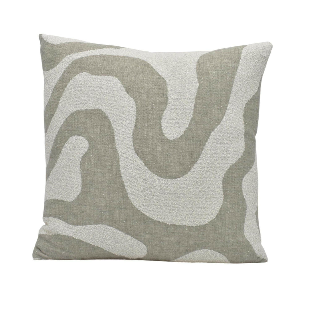Prestigious Textiles - Sigrid - Frost - Groovy Designer Cushion Cover - Scandi Throw Pillow - Custom Pillow Cover - Abstract Wavy Cushion.