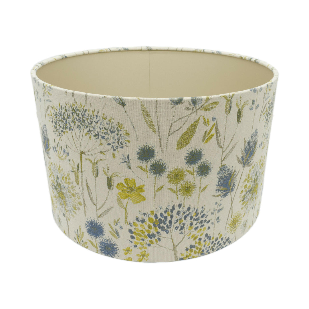 Voyage - Flora - Cream Duck Egg - Lampshade - Ceiling Light - Bright Airy Meadow Flowers - Handmade Designer Home Décor.