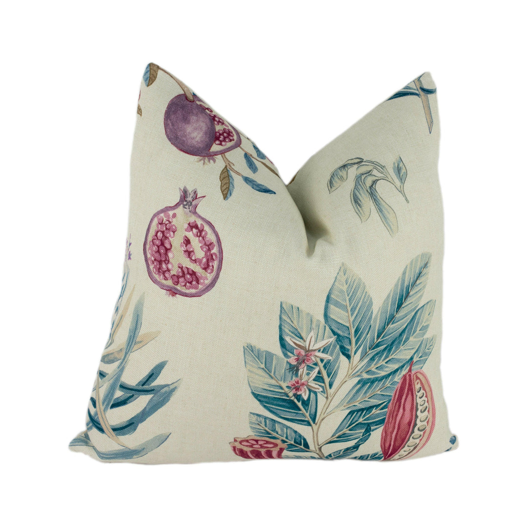Sanderson - Lily Bank - Ruby / Indigo - Cushion Cover Throw Pillow Designer Home Decor.