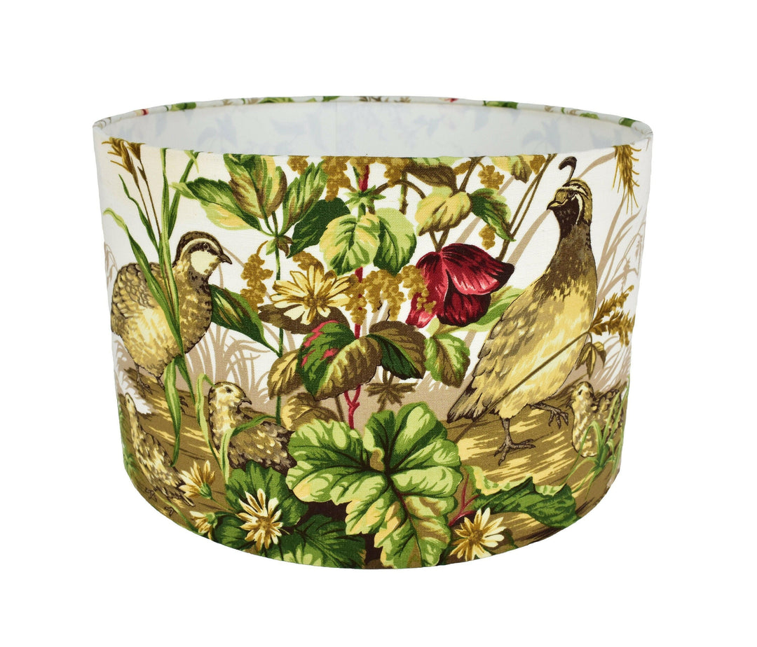 Scalamandre - Edwins Covey - White / Multi - Lampshade Stunning Handmade.