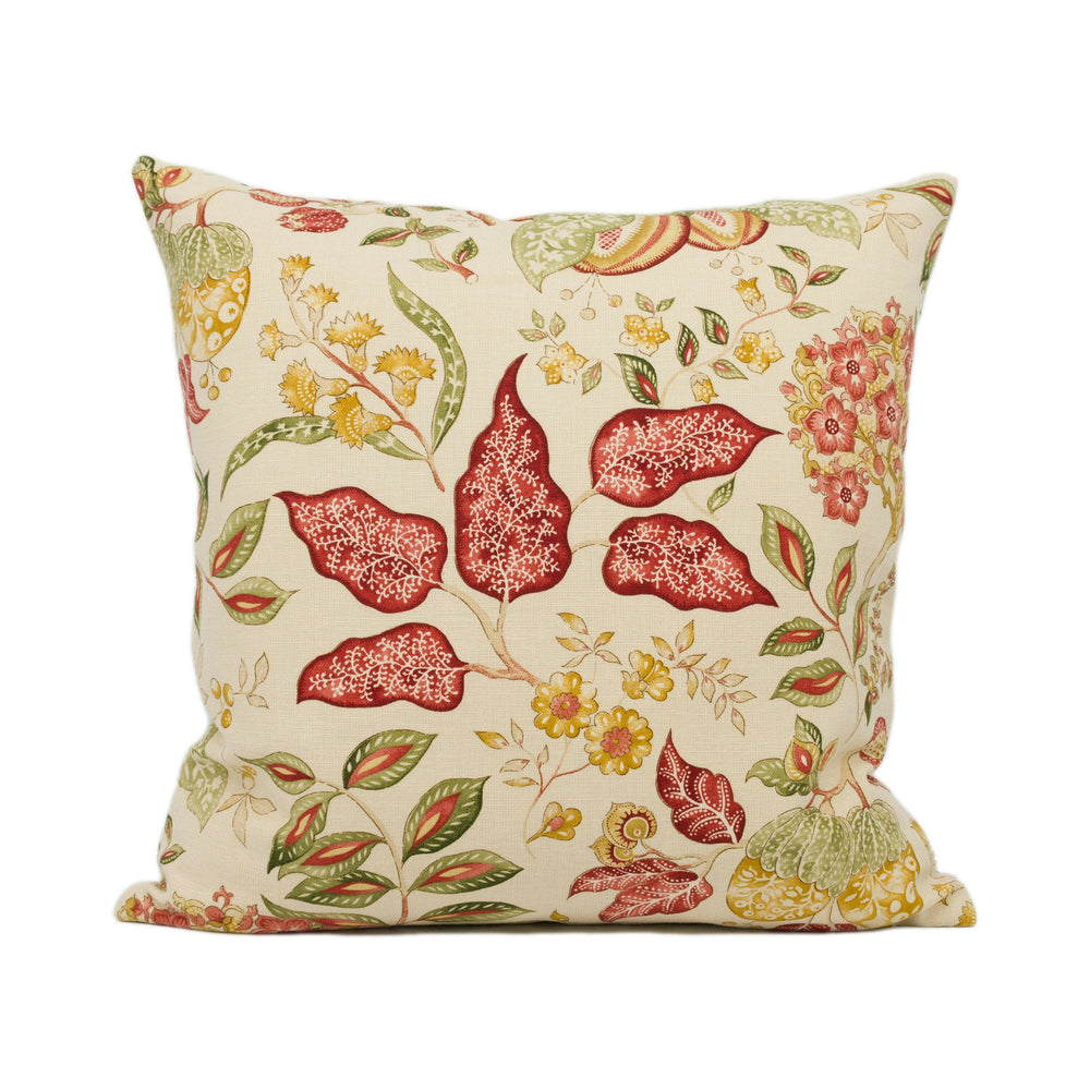 Sanderson - Madagascar - Gold / Red - Stunning Designer Cushion Cover Home Decor Throw Pillow.