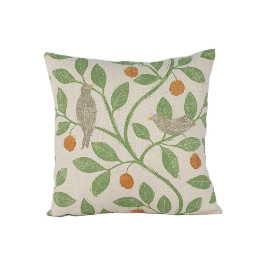 Sanderson - Damson Tree - Brick / Fennel - Cushion Cover Throw Pillow Designer Home Decor.