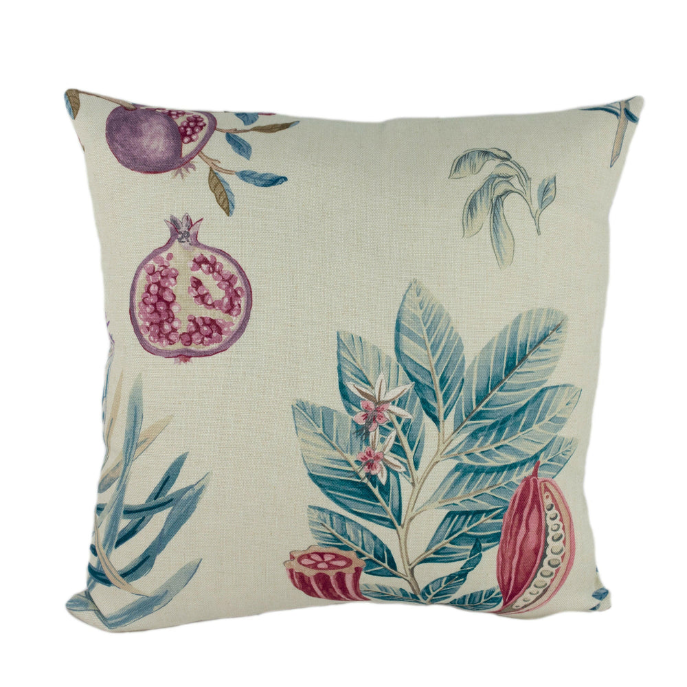 Sanderson - Lily Bank - Ruby / Indigo - Cushion Cover Throw Pillow Designer Home Decor.