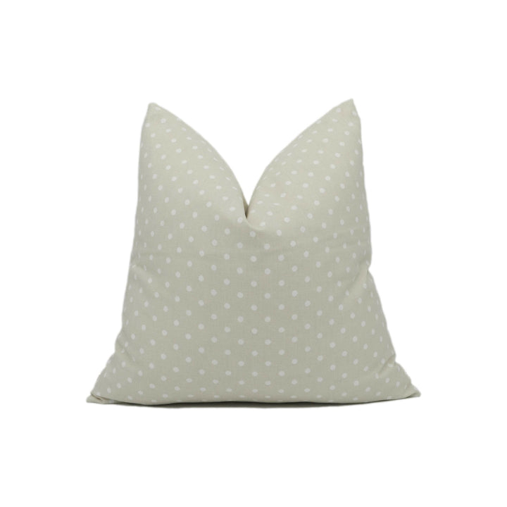 Prestigious Textiles - Nancy - Linen - Neutral Beige Polka Dot Cushion Cover - Handmade Throw Pillow - Designer Home Décor.