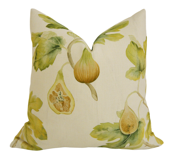 Sanderson - Harvest Fig - Garden Green - Cushion Cover Throw Pillow Designer Home Decor.