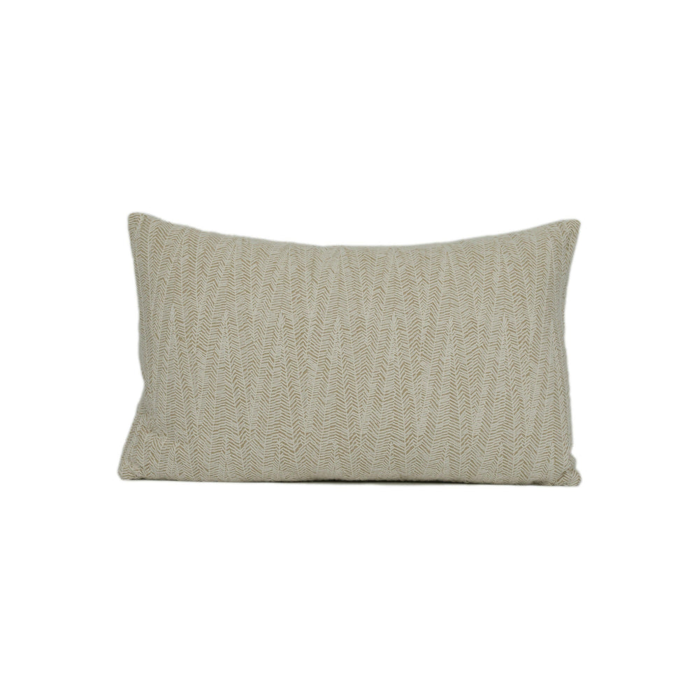 Sanderson - Beckett - Chalk / Taupe - Rustic Embroidered Herringbone Cushion Cover - Handmade Throw Pillow - Designer Home Décor.