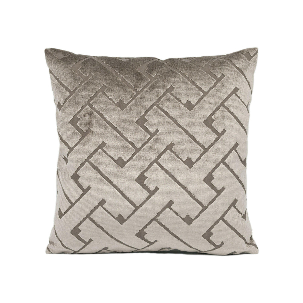 Edinburgh Weavers - Tetra Velvet - Steel - Handmade Cushion Cover Stunning Throw Pillow Designer Home Décor.