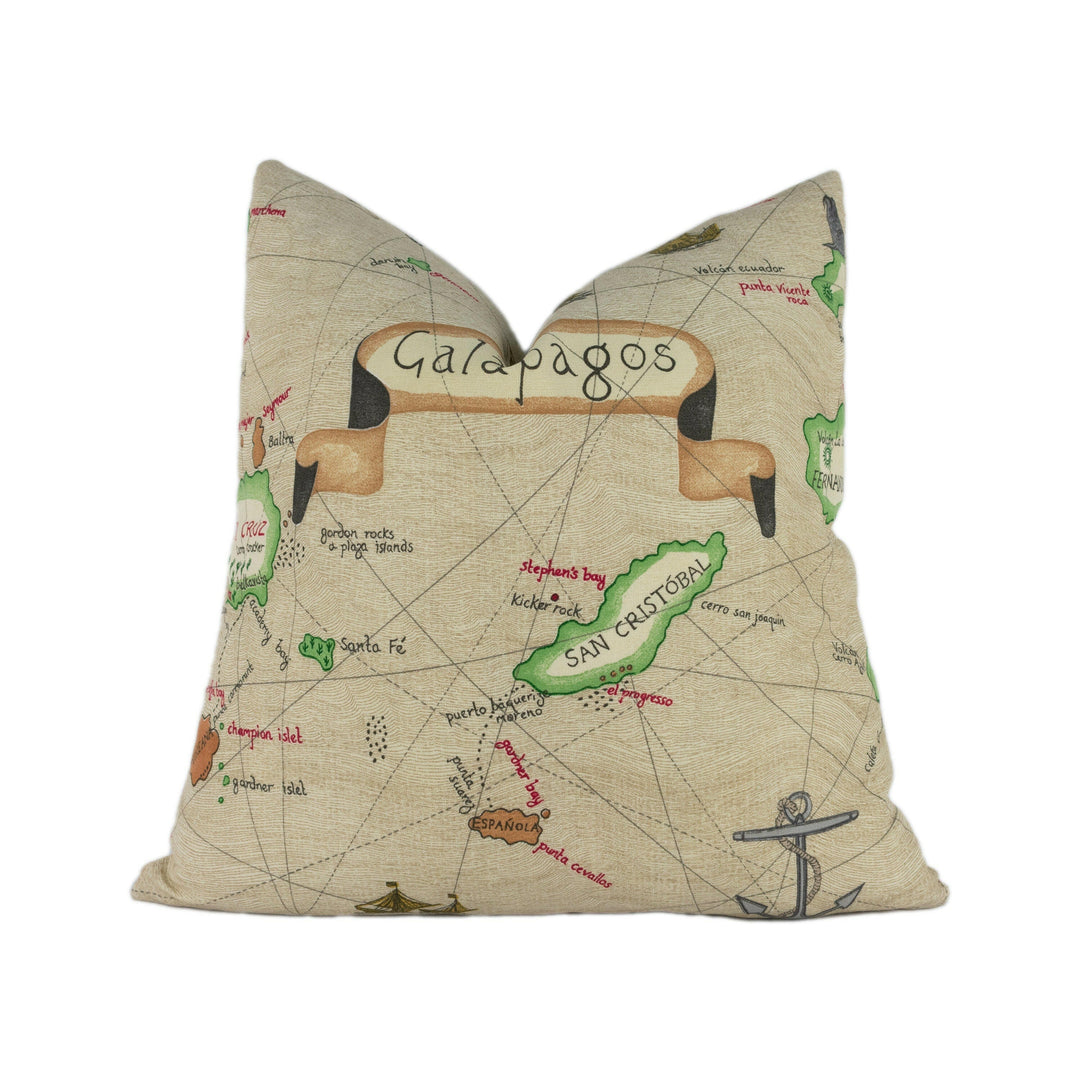 Sanderson - Galapagos - Parchment - Cushion Cover Throw Pillow Designer Home Decor.