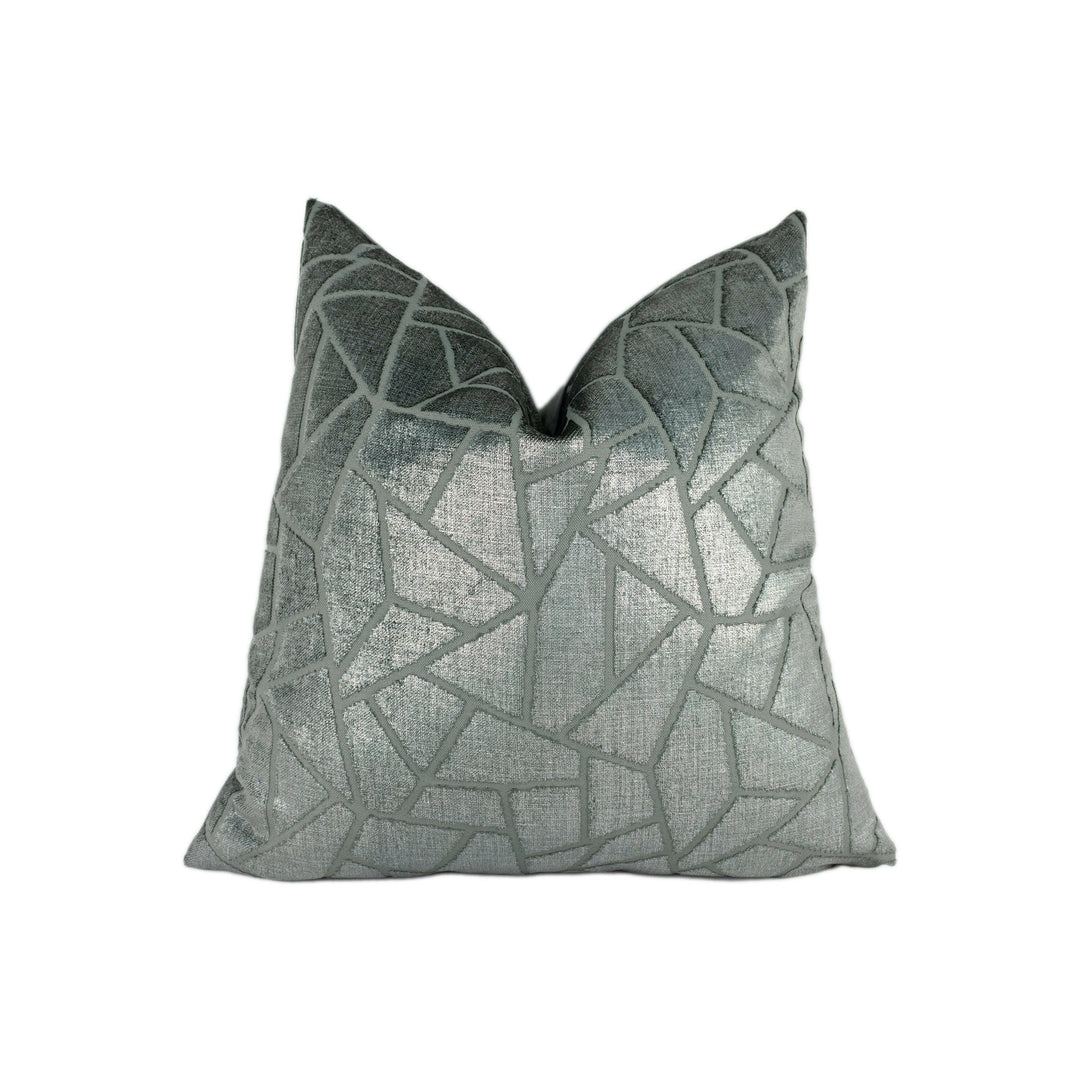 Wemyss - Madeira - Aluminium - Stunning Designer Velvet Cushion Cover Home Décor Throw Pillow.