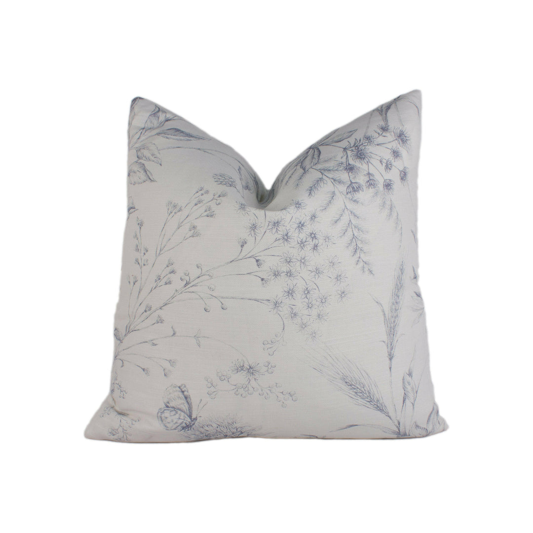 Ralph Lauren - Fern Toile - Charcoal Blue / White - Stunning Designer Cushion Cover Home Décor Throw Pillow.