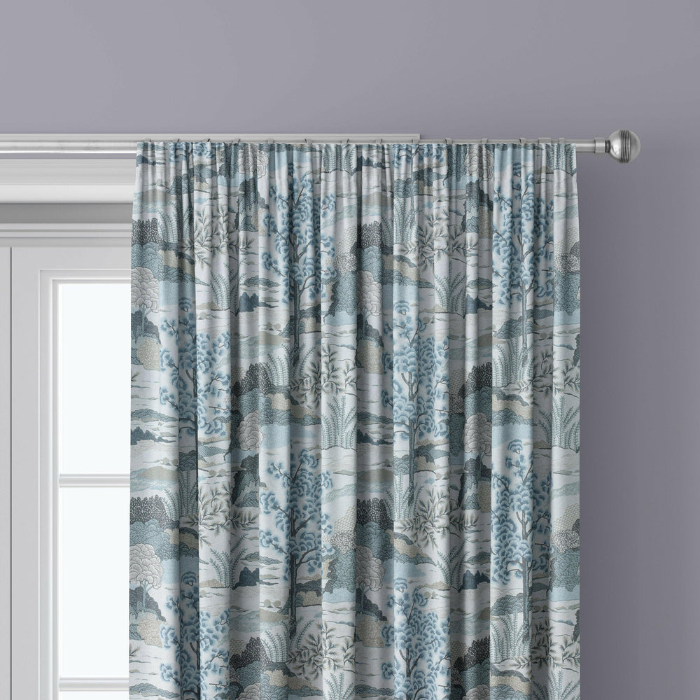 Thibaut - daintree - aqua - curtains made to measure drapes designer home decor.