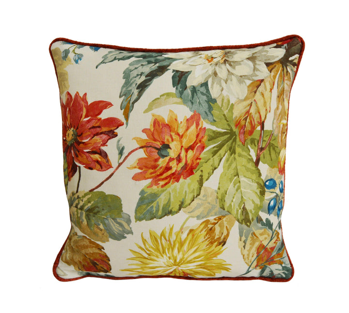 Sanderson - Dahlia & Rosehip - Briarwood / Russet - Cushion Cover Throw Pillow Designer Home Decor.