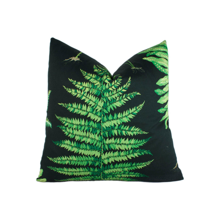 Sanderson - Fernery - Botanical Green / Charcoal - Stunning Designer Cushion Cover Home Décor Throw Pillow.