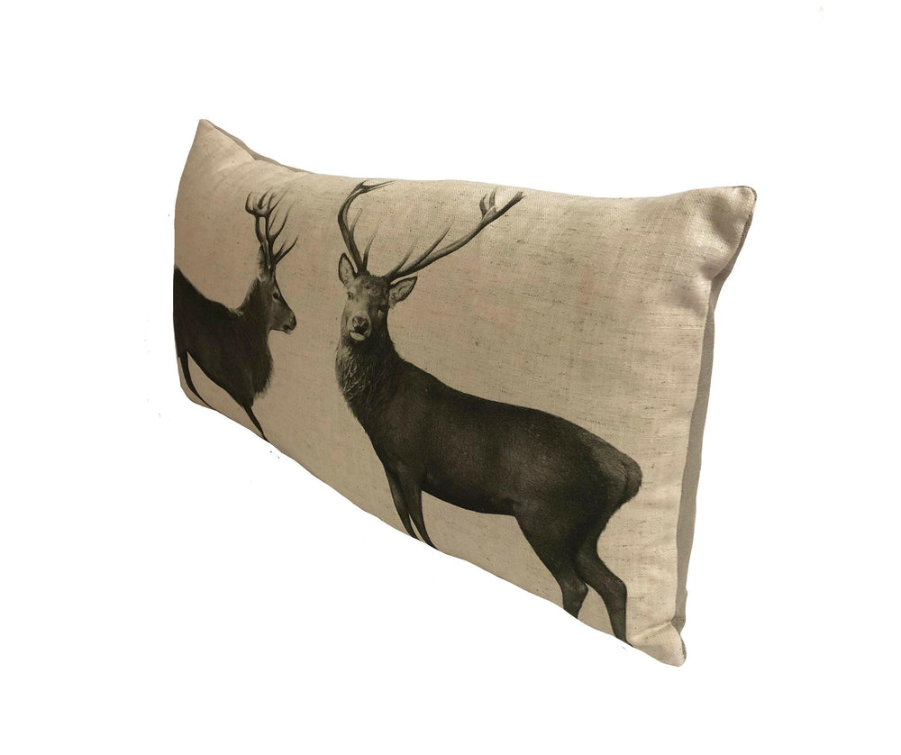 Sanderson - Evesham Deer - Linen / Chalk - Cushion Cover Throw Pillow Designer Home Decor.