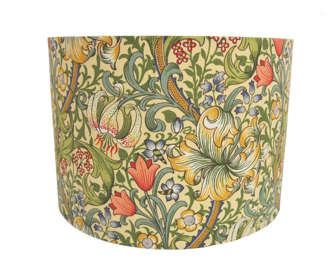 William Morris - Golden Lily - Green / Gold - Lampshade Stunning Handmade.