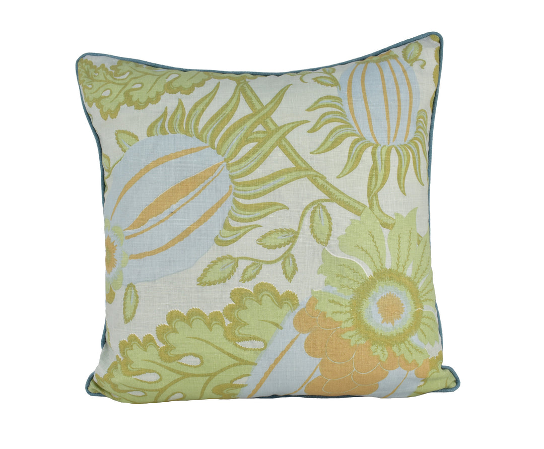 Christopher Farr x Michael Szell - Carnival - Celeste - Beautiful Outdoor Floral Designer Cushion Cover - Luxury Throw Pillow - Handmade