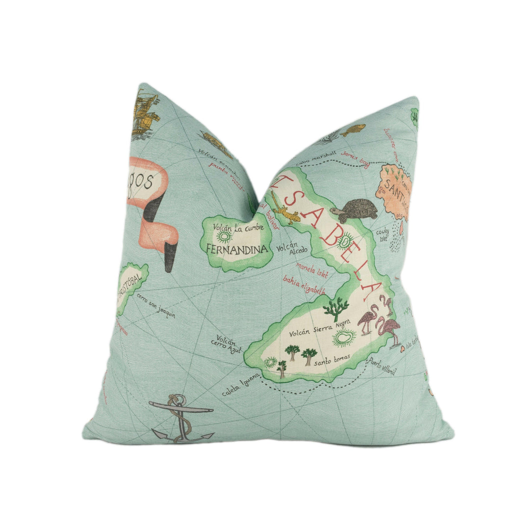 Sanderson - Galapagos - Ocean Blue - Cushion Cover Throw Pillow Designer Home Decor.