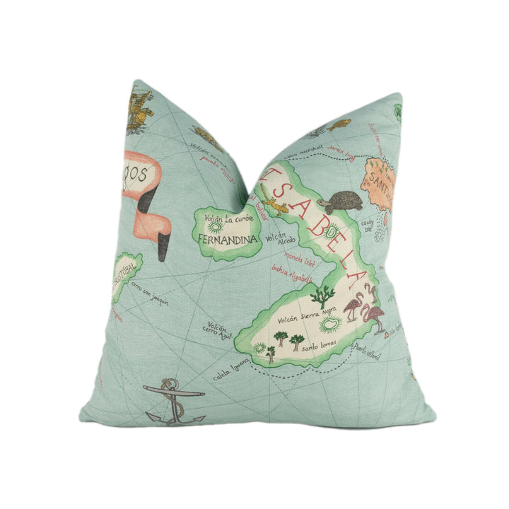 Sanderson - Galapagos - Ocean Blue - Cushion Cover Throw Pillow Designer Home Decor.
