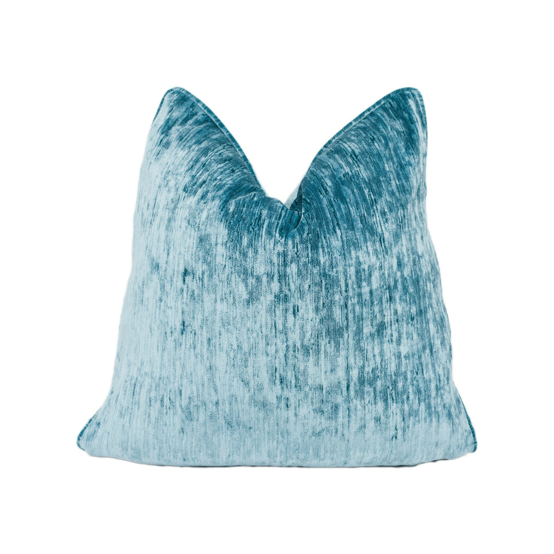 Sanderson - Icaria - Turquoise - Sumptuous Piped Velvet Cushion Cover Handmade Throw Pillow Designer Home Décor.