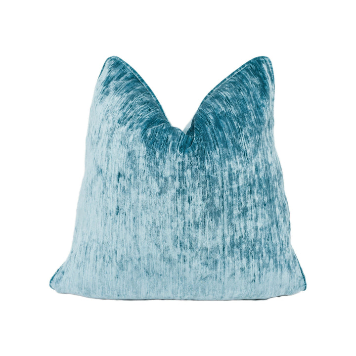 Sanderson - Icaria - Turquoise - Sumptuous Piped Velvet Cushion Cover Handmade Throw Pillow Designer Home Décor.