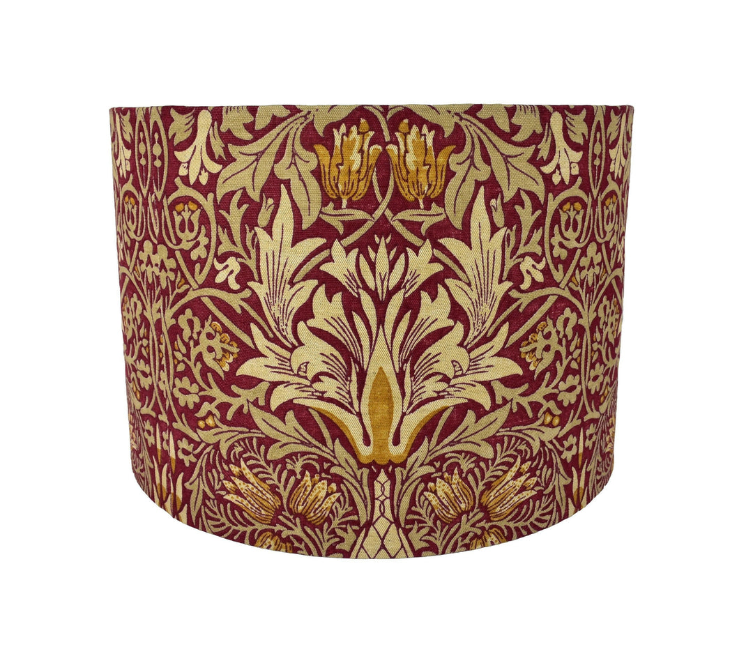 William Morris - Snakeshead - Claret / Gold - Lampshade Stunning Handmade.