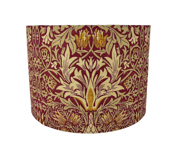 William Morris - Snakeshead - Claret / Gold - Lampshade Stunning Handmade.