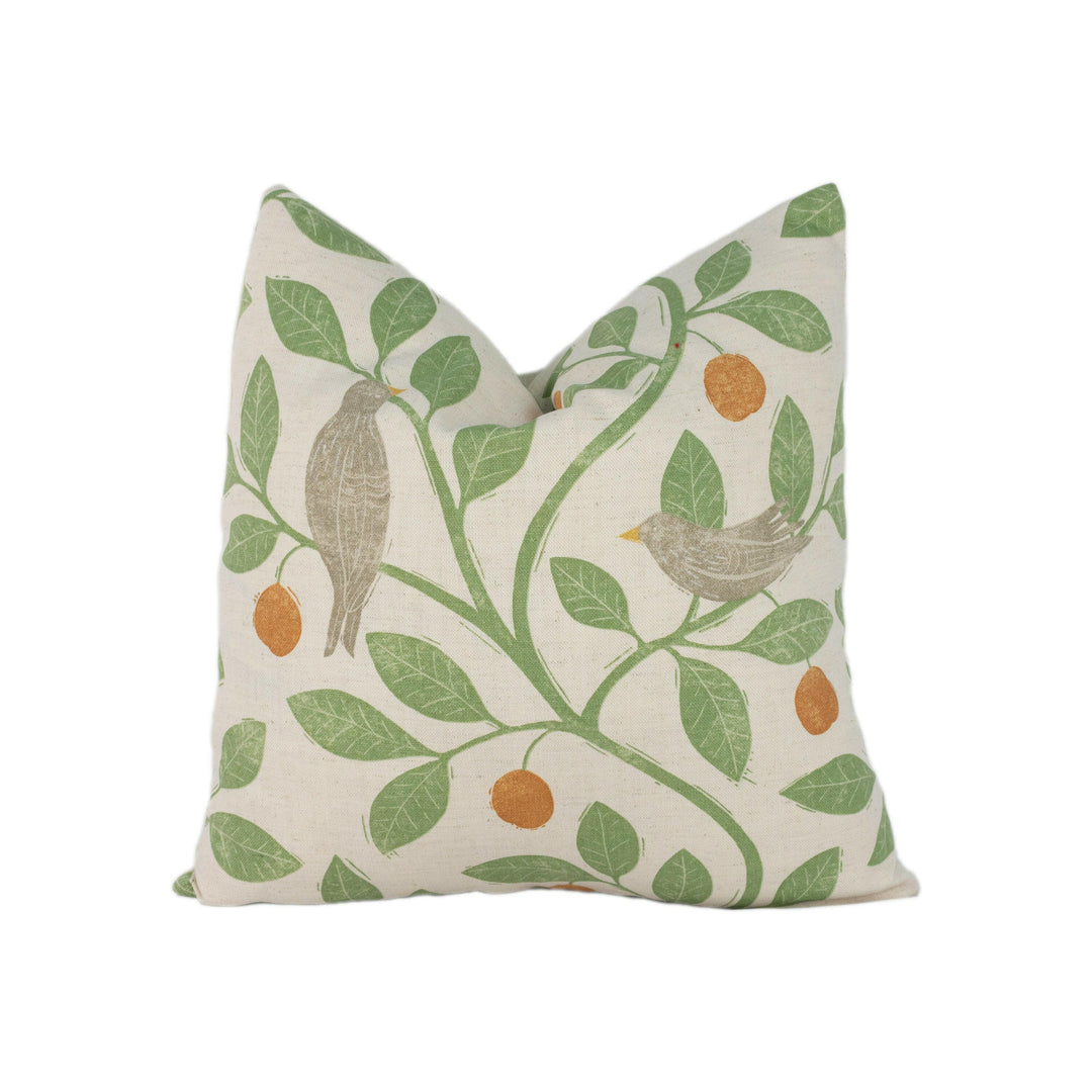 Sanderson - Damson Tree - Brick / Fennel - Cushion Cover Throw Pillow Designer Home Decor.