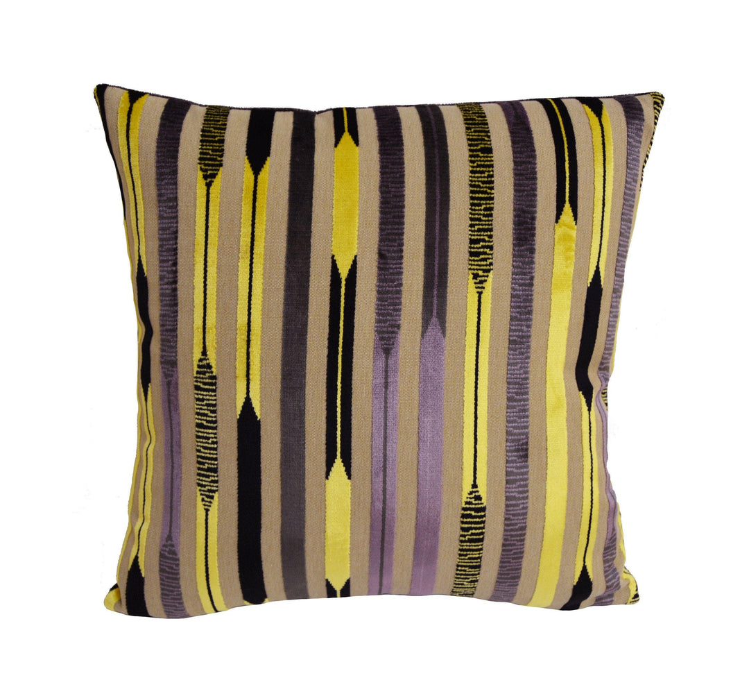 Sanderson - Kandinsky - Fig / Yellow - Cushion Cover Throw Pillow Scatter Cushion Designer Home Decor.