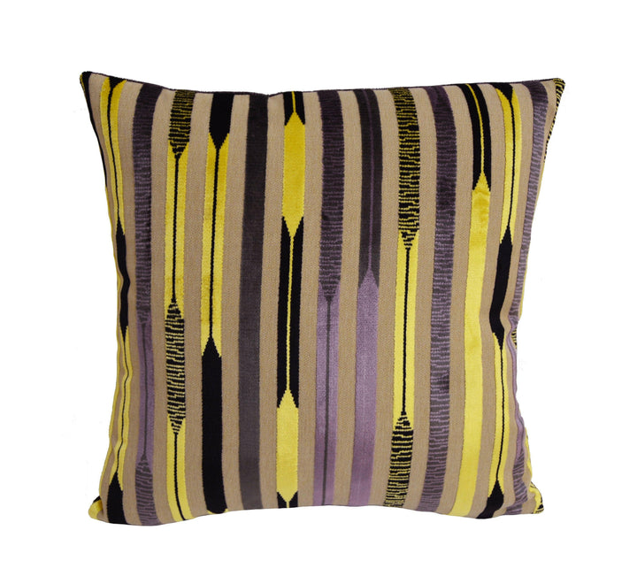 Sanderson - Kandinsky - Fig / Yellow - Cushion Cover Throw Pillow Scatter Cushion Designer Home Decor.