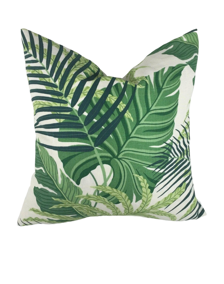 Sanderson - Manila - Green / Ivory - Cushion Cover Throw Pillow Designer Home Decor.